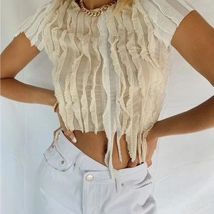 PRINCESS POLLY ROUCHED CROP TOP